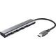 Hub Trust Halyx 4-port USB-C zilver