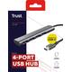 Hub Trust Halyx 4-port USB-C zilver