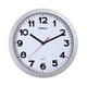 Wandklok MAUL Step Quartz Ø30x5cm kunststof zilver/wit stildraaiend