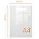 Notitiebord Nobo transparant acryl met handgreep A4