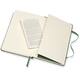 Notitieboek Moleskine pocket 90x140mm ruit 5x5mm hard cover myrtle green