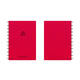 Schrift Adoc Business A4 ruit 5x5mm 144 pagina's 90gr rood