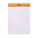 Schrijfblok Rhodia A5 lijn 80 vel 80gr met kantlijn oranje