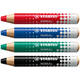 Whiteboardpotlood STABILO MARKdry 648/4 + slijper-microvezel ass 4st
