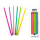 Kaarsjes Haza long bright 15cm 16 stuks assorti