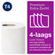 Toiletpapier Tork T4 Premium 4-laags 150 vel wit 110406