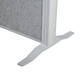 Scheidingswand MAUL akoestiek Uplight lichtgrijs wit frame op voet