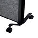 Scheidingswand MAUL akoestiek Uplight 100x180 donkergrijs antraciet frame mobiel