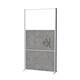 Scheidingswand MAUL akoestiek 100x180 2xdonker- 1xwhiteboard alum.frame op voet