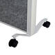 Scheidingswand MAUL akoestiek 100x180 2x licht- 1x donkergrijs wit frame mobiel