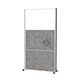 Scheidingswand MAUL akoestiek 100x180 2xdonker- 1xwhiteboard alum.frame mobiel