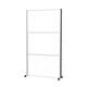 Scheidingswand MAUL akoestiek 100x180 whiteboard alum.frame mobiel