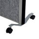 Scheidingswand MAUL akoestiek 100x180 licht- donkergrijs whiteb alum.frame mobiel
