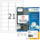 Etiket HERMA 10301 63.5x38.1mm verwijderbaar wit 2100 stuks