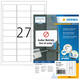 Etiket HERMA 10300 63.5x29.6mm verwijderbaar wit 2700 stuks