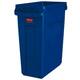 Afvalbak Rubbermaid Slim Jim Vented met luchtsleuven 60 liter blauw