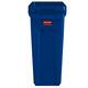 Afvalbak Rubbermaid Slim Jim Vented met luchtsleuven 60 liter blauw