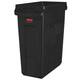 Afvalbak Rubbermaid Slim Jim Vented met luchtsleuven 60 liter bruin