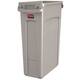 Afvalbak Rubbermaid Slim Jim Vented met luchtsleuven 87 liter beige