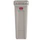 Afvalbak Rubbermaid Slim Jim Vented met luchtsleuven 87 liter beige