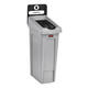 Deksel Rubbermaid Slim Jim Recyclestation gesloten zwart