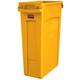 Afvalbak Rubbermaid Slim Jim Vented met luchtsleuven 87 liter geel