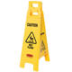Waarschuwingsbord Rubbermaid vierzijdig Engels 97cm geel
