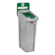 Deksel Rubbermaid Slim Jim Recyclestation gesloten groen
