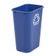 Papierbak Rubbermaid recycling groot 39L blauw