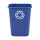 Papierbak Rubbermaid recycling groot 39L blauw