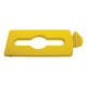 Deksel Rubbermaid Slim Jim Recyclestation inwerpopening voor gemengde recycling geel