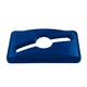 Deksel Rubbermaid Slim Jim Vented inwerpopening voor gemengde recycling blauw