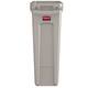 Afvalbak Rubbermaid Slim Jim Vented met luchtsleuven 60 liter beige