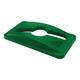 Deksel Rubbermaid Slim Jim Vented inwerpopening voor gemengde recycling groen