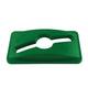Deksel Rubbermaid Slim Jim Vented inwerpopening voor gemengde recycling groen