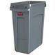 Afvalbak Rubbermaid Slim Jim Vented met luchtsleuven 60liter grijs