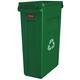 Afvalbak Rubbermaid Slim Jim Vented met luchtsleuven 87 liter groen