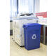 Afvalbak Rubbermaid Slim Jim Vented met luchtsleuven 87 liter blauw