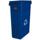 Afvalbak Rubbermaid Slim Jim Vented met luchtsleuven 87 liter blauw