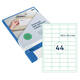 Etiket Rillprint 48.5x25.4mm mat transparant 1100 stuks