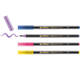 Brushpen edding 1340 glitter assorti set à 4 stuks