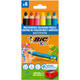 Kleurpotloden BicKids Multi Surface + puntenslijper assorti 6 stuks