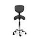 Zadelkruk Office rugleuning medium harde wielen zw