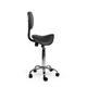 Zadelkruk Office rugleuning medium harde wielen zw