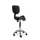 Zadelkruk Office rugleuning medium harde wielen zw