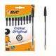 Balpen Bic Cristal medium zwart blister à 10 stuks