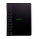 Notitieboek Rhodia Greenbook A4+ lijn 4-gaats 180 pagina's 90gr zwart
