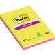 Memoblok 3M Post-it 5845 Super Sticky 127x203mm lijn assorti kleur 90 vel
