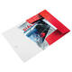 Elastomap Leitz WOW A4 3 kleppen PP rood
