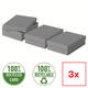 Opberg- en geschenkdoos Esselte home middelgroot 265x100x360mm grijs 3 stuks